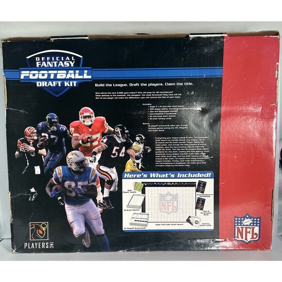 Vintage NFL Official Fantasy Football Draft Kit New Open Box - Picture 2 of 8